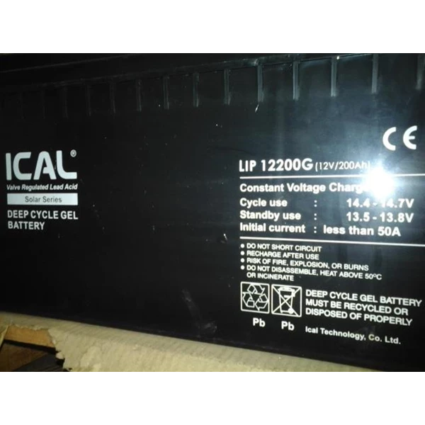 Aki Kering ICAL-LIP12200G (12V 200Ah Deep Cycle Gel Battery)